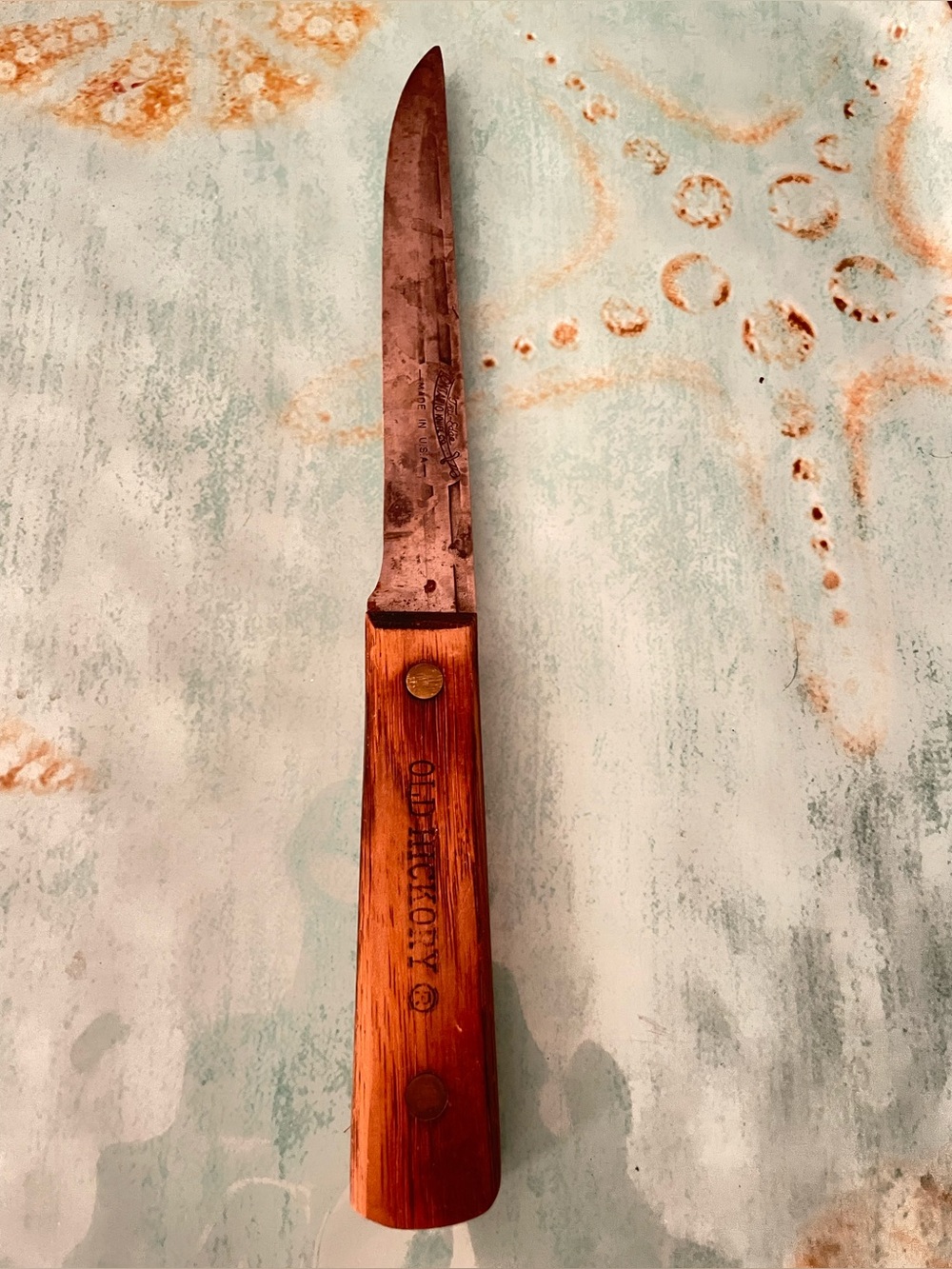 Vintage Old Hickory 6" Boning Knife USA Ontario Knife Co Tru Edge Carbon Steel